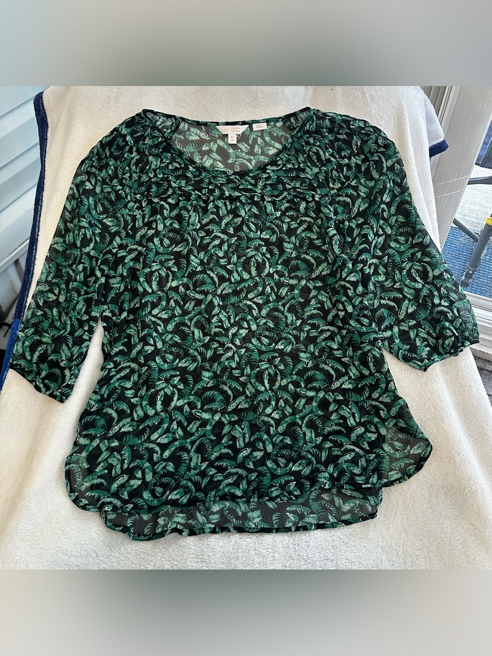 Lauren Conrad Woman’s Sheer Blouse, Top, Shirt